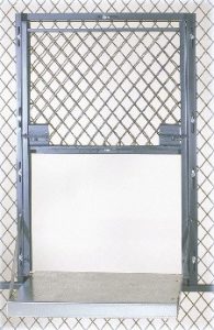 Security cage service windows