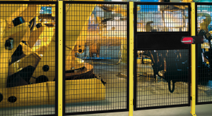 Safety Fence - Machine Guarding stocked locally in 3 standard heights 5'3", 7'H and 8'H. Free layout assistance. Call us we take the stress out of becoming compliant. Lowest overall cost. Best Warranty, Professional installations. 