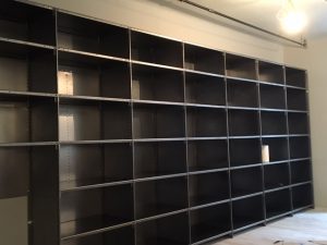 unpainted steel shelving Brooklyn