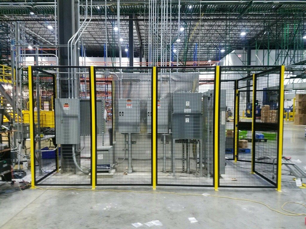 Machine Guarding Perimeter Security Cage enclosures NJ LockersUSA