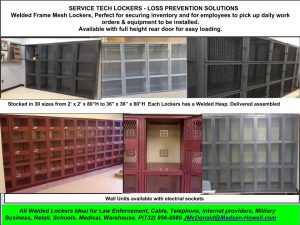 Loss prevention welded wire lockers Bodentown