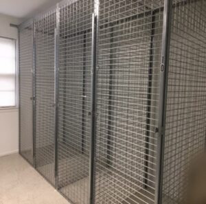 Folding guard tenant storage cage NYC