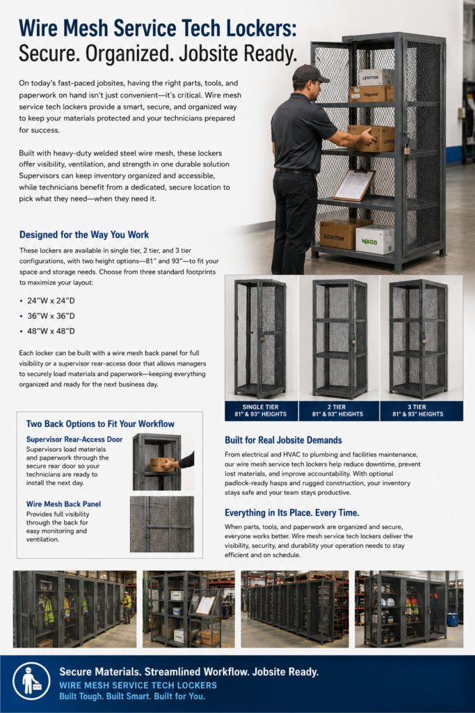 Dispatcher wire mesh Lockers